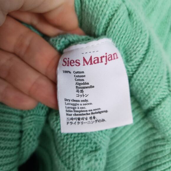 Sies Marjan Cable Knit Twist Sweater‎ Mint Green S Cozycore Designer - Picture 4 of 7